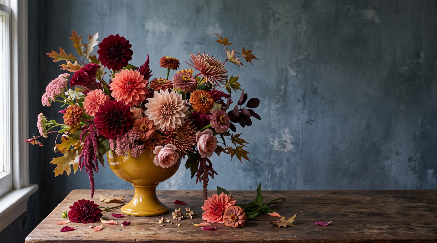 Seasonal floral arrangement by Blooms with Deb